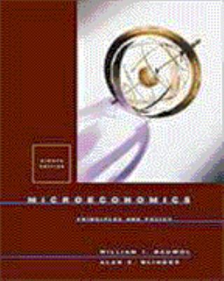 Microeconomics: Principles and Policy 0030268478 Book Cover