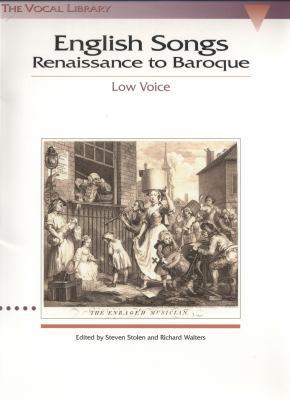 English Songs: Renaissance to Baroque: The Voca... 0793546338 Book Cover