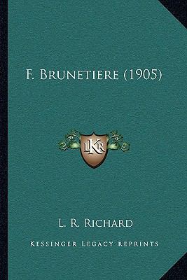 F. Brunetiere (1905) [French] 1162006188 Book Cover