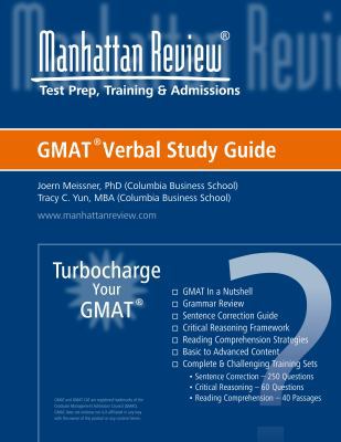 Verbal Study Guide - Turbocharge Your GMAT 0982432429 Book Cover