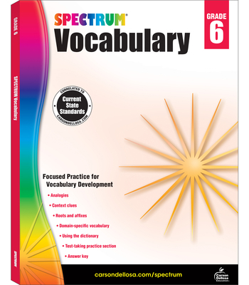 Spectrum Vocabulary, Grade 6: Volume 89 1483811948 Book Cover