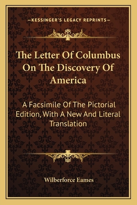 The Letter Of Columbus On The Discovery Of Amer... 1163756849 Book Cover