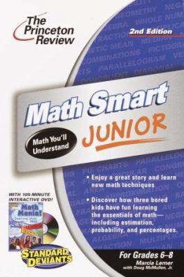 Math Smart Junior w/DVD (Smart Juniors Grades 6... 0375763600 Book Cover