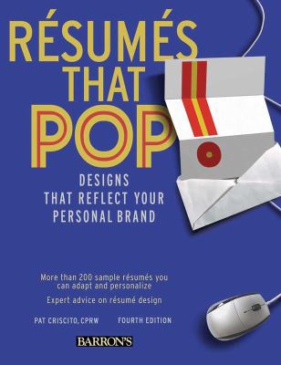 Resumes That Pop!: Designs That Reflect Your Pe... 0764143506 Book Cover