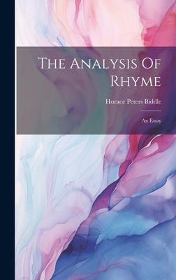 The Analysis Of Rhyme: An Essay 102016820X Book Cover