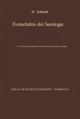 Fortschritte Der Serologie [German] 3642490999 Book Cover