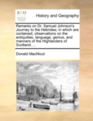 Remarks on Dr. Samuel Johnson's Journey to the ... 1140721828 Book Cover