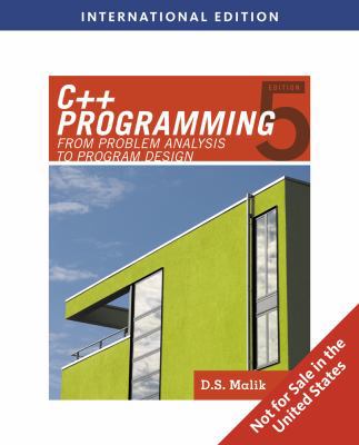 C++ Programming: From Problem Analysis to Progr... 0538798130 Book Cover