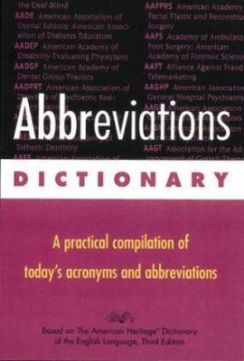 Abbreviations Dictionary CL 0395926912 Book Cover