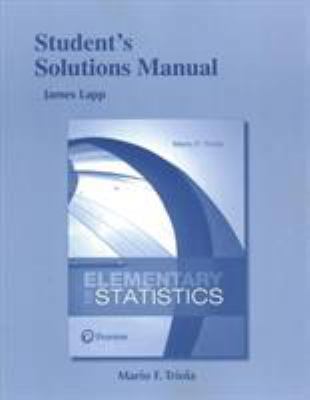 Student's Solutions Manual for Elementary Stati... 013446429X Book Cover