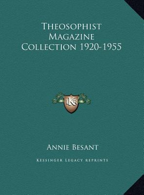 Theosophist Magazine Collection 1920-1955 1169824005 Book Cover