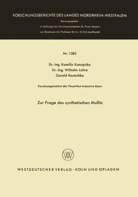 Zur Frage Des Synthetischen Mullits [German] 366304162X Book Cover