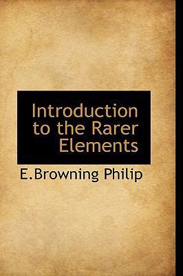Introduction to the Rarer Elements 1110679467 Book Cover