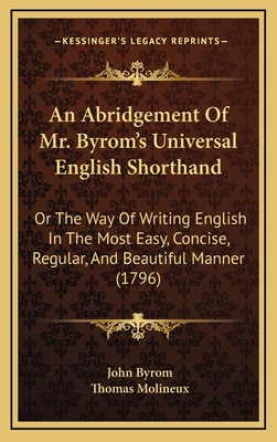 An Abridgement Of Mr. Byrom's Universal English... 1169072593 Book Cover