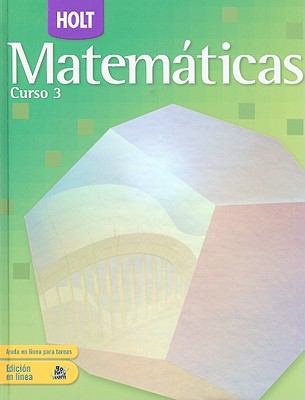 Holt Matematicas, Curso 3 [Spanish] 0030784948 Book Cover