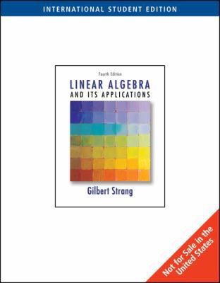 Linear Algebra and Its Applications 0534422004 Book Cover