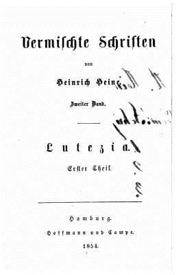 Vermischte Schriften [German] 1530330335 Book Cover