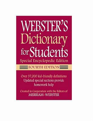 Webster's Dictionary for Students, Special Ency... B00QFXN55S Book Cover