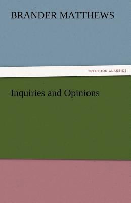 Inquiries and Opinions 3842482302 Book Cover