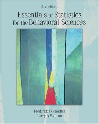 Essentials of Statistics for the Behavioral Sci... 053463396X Book Cover
