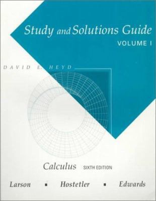 Study and Solutions Guide for Calculus Volume I... 0395887674 Book Cover