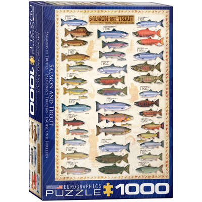 Eurographics Salmon and Trout 1000-Piece Puzzle B004LTD300 Book Cover