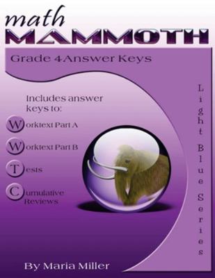 Math Mammoth Grade 4 Answer Keys            Book Cover