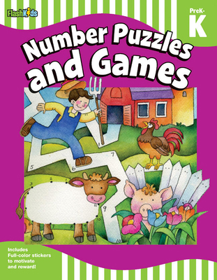 Number Puzzles and Games: Grade Pre-K-K (Flash ... 1411434641 Book Cover