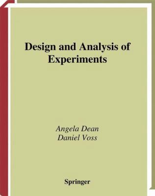 Design and Analysis of Experiments 1475772920 Book Cover