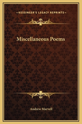 Miscellaneous Poems 1169257860 Book Cover