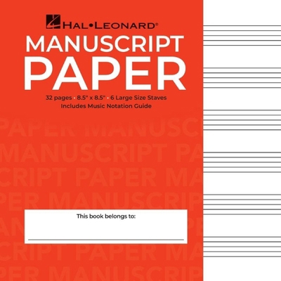 Wide Staff Manuscript Paper (Red Cover) 0634096362 Book Cover