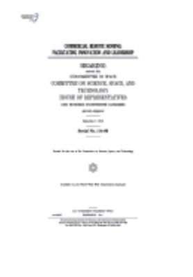 Commercial remote sensing: facilitating innovat... 197584064X Book Cover