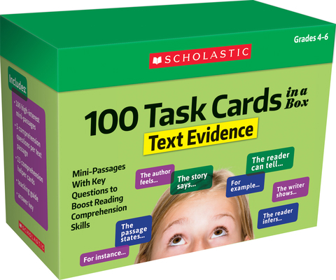 100 Task Cards in a Box: Text Evidence 1338552651 Book Cover