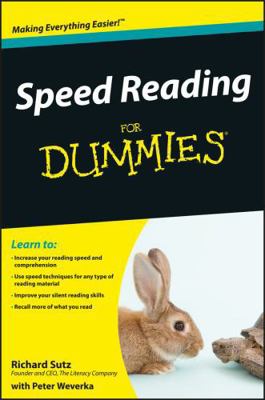 Speed Reading For Dummies 0470457449 Book Cover