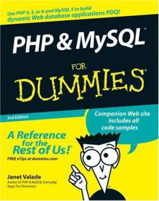 PHP & MySQL for Dummies 0470096004 Book Cover