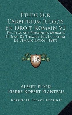 Etude Sur L'Arbitrium Judicis En Droit Romain V... [French] 1167911970 Book Cover