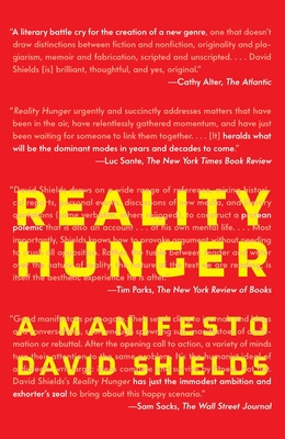 Reality Hunger: A Manifesto 0307387976 Book Cover