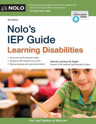 Nolo's IEP Guide: Learning Disabilities 1413320406 Book Cover