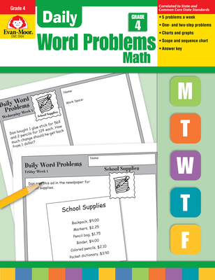 Daily Word Problems Grade 4. 1557998167 Book Cover