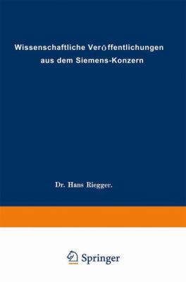 Wissenschaftliche Veröffentlichungen Aus Dem Si... [German] 3662227525 Book Cover