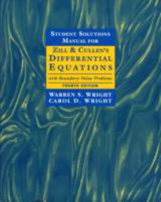 Student Solutions Manual for Zill/Cullen's 0534955797 Book Cover