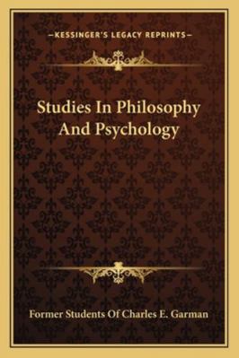 Studies In Philosophy And Psychology 1163297941 Book Cover