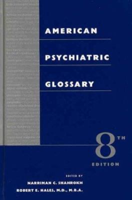 American Psychiatric Glossary 1585621463 Book Cover