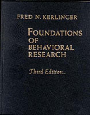 FOUNDATIONS BEHAV RESEARCH 3/E 0030417619 Book Cover