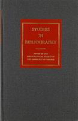 Studies in Bibliography: Papers of the Bibliogr... 0813942616 Book Cover