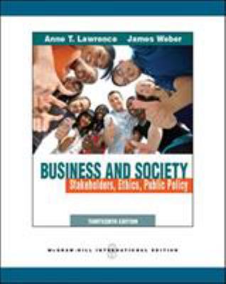 Business and Society Stakeholders, Ethics, Publ... B01CMY9U2A Book Cover