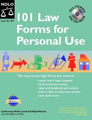 101 Law Forms for Personal Use - Book with CD-R... 1413303714 Book Cover