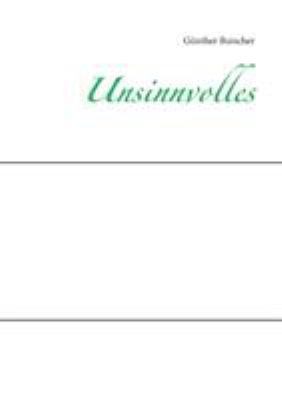 Unsinnvolles [German] 3842335342 Book Cover