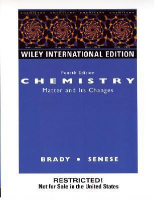 Chemistry: The Study of Matter and Its Changes 0471448915 Book Cover