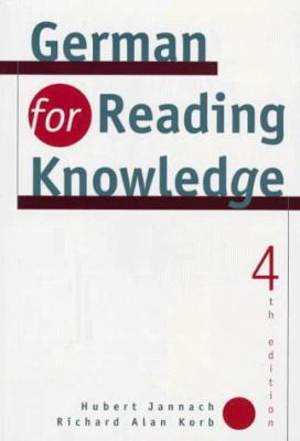 German for Reading Knowledge 0838478352 Book Cover